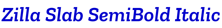 Zilla Slab SemiBold Italic フォント